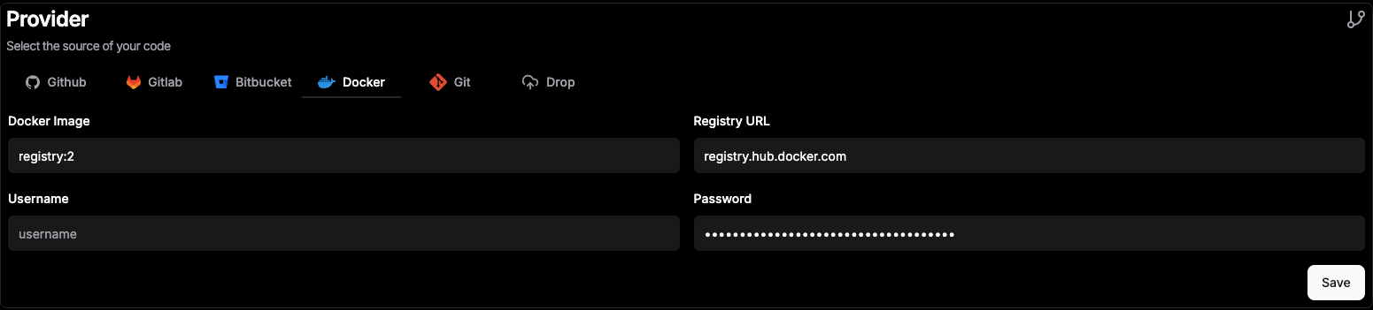 provider configuration